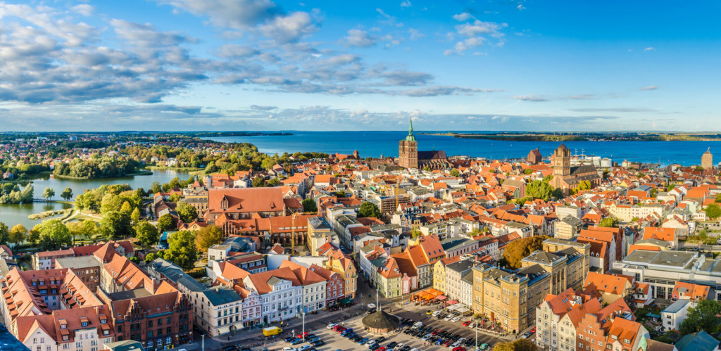 Panoramablick über Stralsund