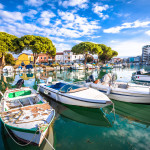 Town of Grado on Adriatic coast scenic harbor and architecture view, Friuli Venezia Giulia region, northern Italy