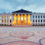 University of Oslo, Norway at night