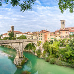 Cividale del Friuli with river and Devils bridge