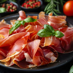 Italian Smoked Prosciutto: A Classic Pork Delicacy from Italy. Concept Italian Cuisine, Prosciutto History, Smoked Meats, Traditional Italian Flavors, Gourmet Delicacies